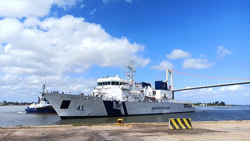 Indian Coast Guard Offshore Patrol Vessel Varaha made a significant port call at Maputo Port